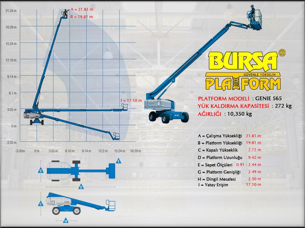 TELESKOPK PLATFORM - 21 Metre S65 Teleskopik Platform